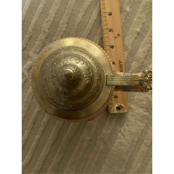 Vintage German Beer Stein Handmade Handpainted Pewter Lid Ramstein Pfalz Town - Picture 15 of 15